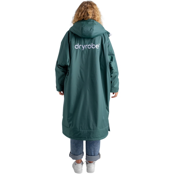 2026 Dryrobe Advance Roupão De Troca De Roupa De Manga Comprida DALSV3 - Dark Green / Nimbus Cloud